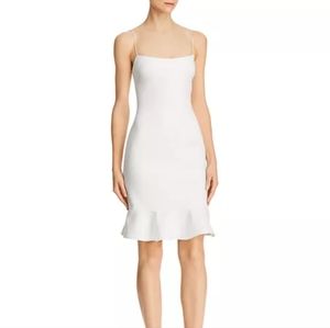 Likely Banks Flounced-Hem Slip Dress, White size 12